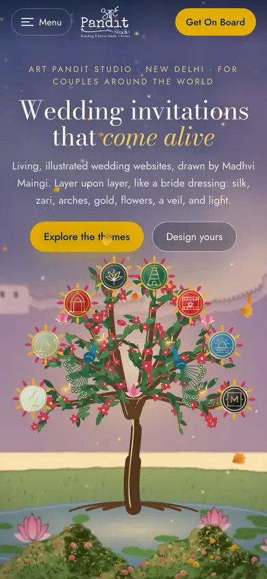 Wedding Studio on a phone